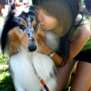 With Merli, the Rough Collie whom was an absolute dear to care for and is dearly missed by all.